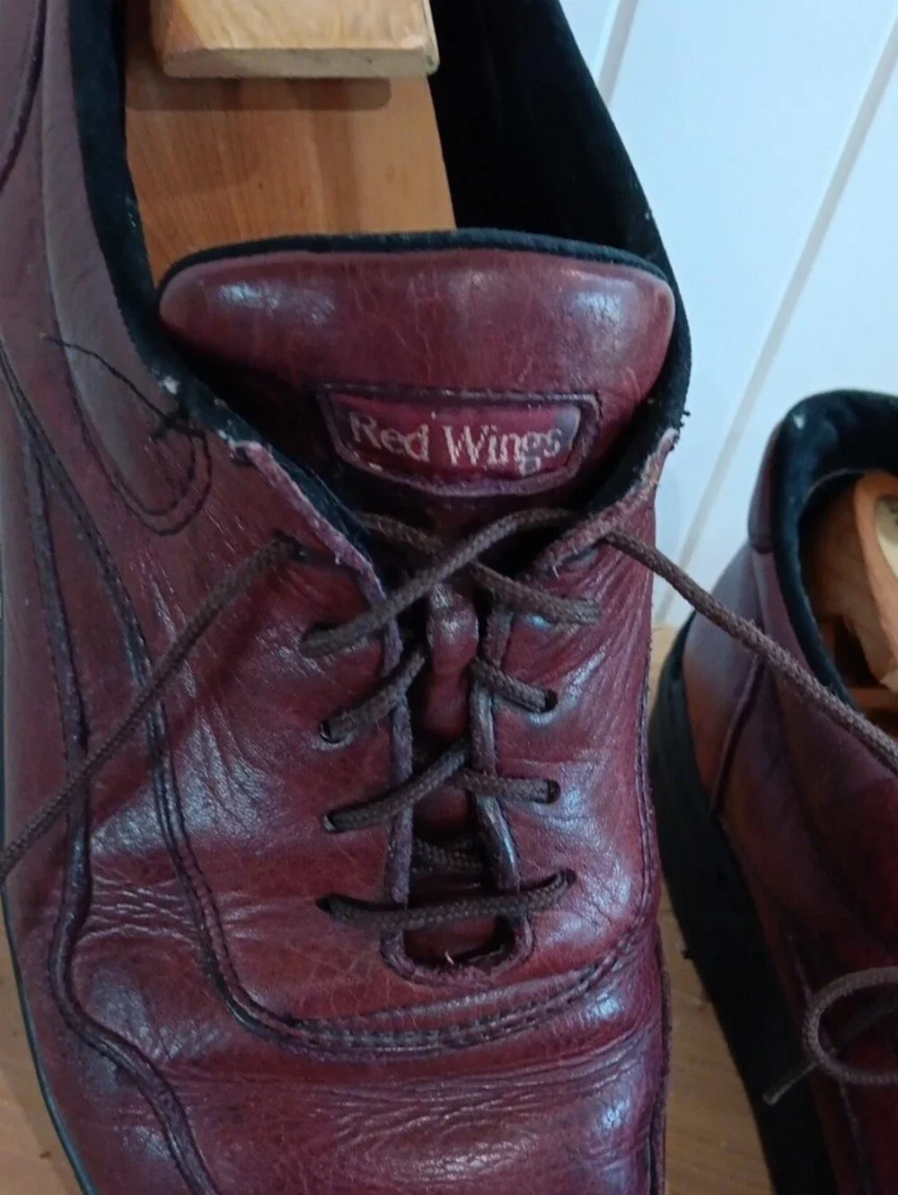 Vintage Red Wing Griptec Burgundy Leather Oxford Walking Shoes Men’s 10.5 D